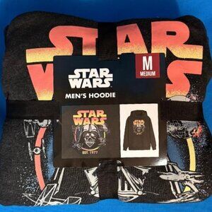 NWT ~ DISNEY STAR WARS VADER DARK HELM ~ CHARCOAL HEATHER HOODIE SIZE M / MEDIUM